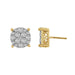 LADIES EARRING 7/8 CT ROUND DIAMOND 10K YELLOW GOLD