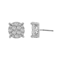 Thumbnail for MEN'S EARRING 7/8 CT ROUND DIAMOND 10K WHITE GOLD