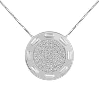 Thumbnail for LADIES PENDANT 1/10 CT ROUND DIAMOND 10K WHITE GOLD
