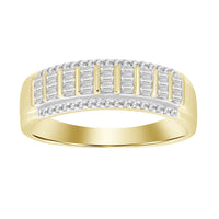 Thumbnail for LADIES BAND 1/4 CT ROUND/BAGUETTE DIAMOND 10K YELLOW GOLD