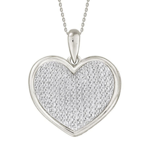 LADIES PENDANT 1/2 CT ROUND DIAMOND 10K WHITE GOLD