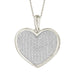 LADIES PENDANT 1/4 CT ROUND DIAMOND 10K WHITE GOLD