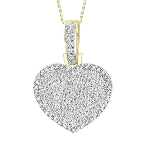 LADIES PENDANT 1 CT ROUND DIAMOND 10K YELLOW GOLD