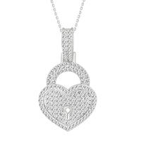 Thumbnail for LADIES PENDANT 1/2 CT ROUND DIAMOND 10K WHITE GOLD