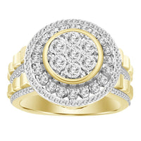 Thumbnail for MEN'S RING 3/4 CT ROUND DIAMOND 10K YELLOW GOLD