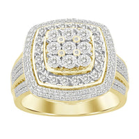 Thumbnail for MEN'S RING 3/4 CT ROUND DIAMOND 10K YELLOW GOLD