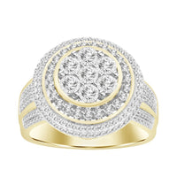 Thumbnail for MEN'S RING 3/4 CT ROUND DIAMOND 10K YELLOW GOLD