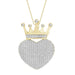 LADIES PENDANT 5/8 CT ROUND DIAMOND 10K YELLOW GOLD