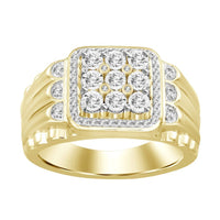 Thumbnail for MEN'S RING 1/3 CT ROUND DIAMOND 10K YELLOW GOLD