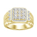 MEN'S RING 1/3 CT ROUND DIAMOND 10K YELLOW GOLD