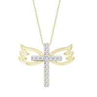 Thumbnail for LADIES PENDANT 1/10 CT ROUND DIAMOND 10K YELLOW GOLD