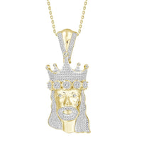 Thumbnail for MEN'S CHARM 1 CT ROUND DIAMOND 10K YELLOW GOLD