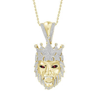 Thumbnail for MEN'S CHARM 1 CT ROUND DIAMOND 10K YELLOW GOLD
