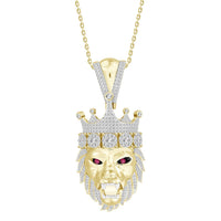 Thumbnail for MEN'S CHARM 1 1/4 CT ROUND DIAMOND 10K YELLOW GOLD