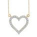 LADIES NECKLACE 1/6 CT ROUND DIAMOND 10K YELLOW GOLD