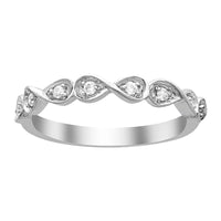 Thumbnail for LADIES STACKABLE RINGS 1/10 CT ROUND DIAMOND 14K WHITE GOLD