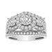 LADIES RING 1 1/2 CT ROUND 14KT WHITE GOLD