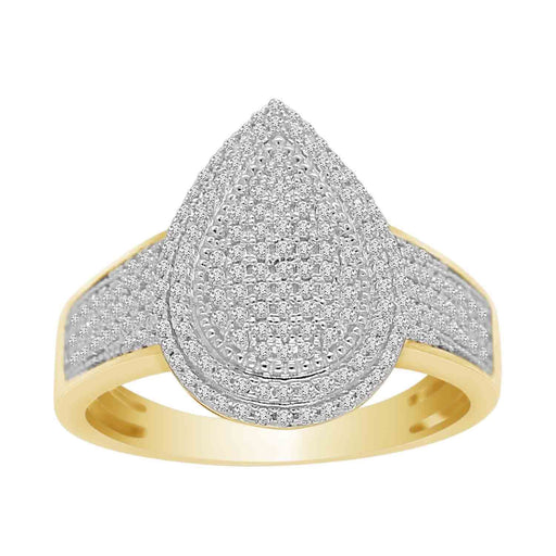 LADIES RING 1/3 CT ROUND 10K YELLOW GOLD