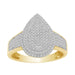 LADIES RING 1/3 CT ROUND 10K YELLOW GOLD