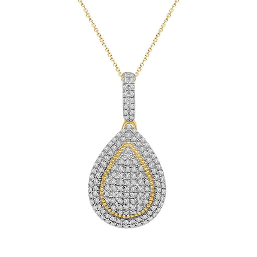 LADIES PENDANT 1/4 CT ROUND DIAMOND 10K YELLOW GOLD