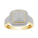 LADIES RING 1/3 CT ROUND 10K YELLOW GOLD