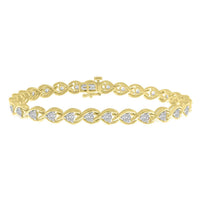 Thumbnail for LADIES BRACELET 1 CT ROUND DIAMOND 10K YELLOW GOLD