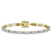 LADIES BRACELET 1 CT ROUND/BAGUETTE DIAMOND 10K YELLOW GOLD