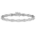 LADIES BRACELET 1 CT ROUND/BAGUETTE DIAMOND 10K WHITE GOLD