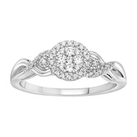 Thumbnail for LADIES RING 1/4 CT ROUND DIAMOND 10K WHITE GOLD