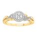 LADIES RING 1/4 CT ROUND DIAMOND 10K YELLOW GOLD