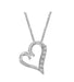 LADIES PENDANT 1/10 CT ROUND DIAMOND 10K WHITE GOLD