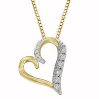 Thumbnail for LADIES PENDANT 1/10 CT ROUND DIAMOND 10K YELLOW GOLD