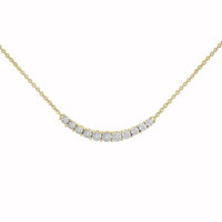 Thumbnail for LADIES NECKLACE 1/10 CT ROUND DIAMOND 10K YELLOW GOLD
