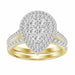 LADIES BRIDAL RING SET 3/4 CT ROUND DIAMOND 10K YELLOW GOLD