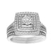 LADIES RING 1/3 CT ROUND DIAMOND 10K WHITE GOLD