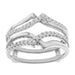 LADIES ENHANCER WRAPS 1/4 CT ROUND DIAMOND 14K WHITE GOLD