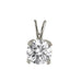 LADIES SOLITAIR PENDANT 1/4 CT ROUND DIAMOND 14K WHITE GOLD