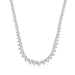 LADIES NECKLACE 2 CT ROUND DIAMOND 14K WHITE GOLD