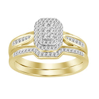 Thumbnail for LADIES BRIDAL RING SET 1/3CT ROUND DIAMOND 10KYELLOW GOLD