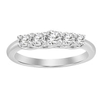 Thumbnail for LADIES RING 1/4 CT ROUND DIAMOND 10K WHITE GOLD