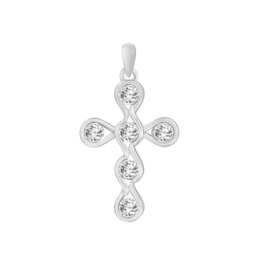 LADIES PENDANT 1/5 CT ROUND DIAMOND 10K WHITE GOLD