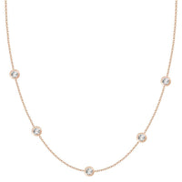 Thumbnail for LADIES NECKLACE 3/4 CT ROUND DIAMOND 14K ROSE GOLD
