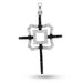 LADIES PENDANT 1/4 CT WHITE/BLACK ROUND DIAMOND 10K WHITE GOLD