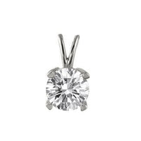 Thumbnail for LADIES SOLITAIR PENDANT 1/3 CT ROUND DIAMOND 14K WHITE GOLD