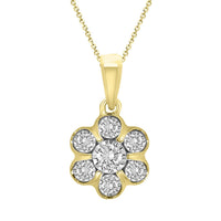 Thumbnail for LADIES PENDANT 1/6 CT ROUND DIAMOND 10K YELLOW GOLD
