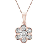 Thumbnail for LADIES PENDANT 1/6 CT ROUND DIAMOND 10K ROSE GOLD