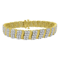 Thumbnail for LADIES BRACELET 3 CT ROUND DIAMOND 10K YELLOW GOLD
