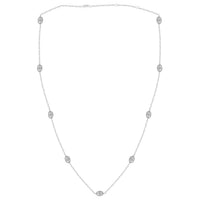 Thumbnail for LADIES NECKLACE 3/4 CT ROUND DIAMOND 10K WHITE GOLD