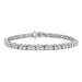 LADIES BRACELET 3 CT ROUND DIAMOND 10K WHITE GOLD