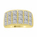 MEN'S RING 1 CT ROUND DIAMOND 10K YELLOW GOLD